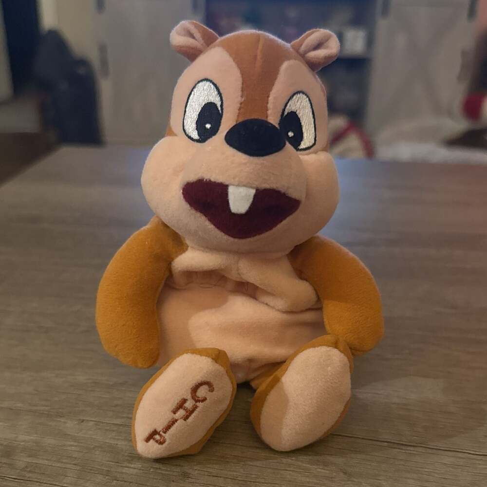 Vintage Disney Store Chip Mini Bean Bag Plush 8"